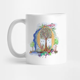 O - an illuminated letter Mug